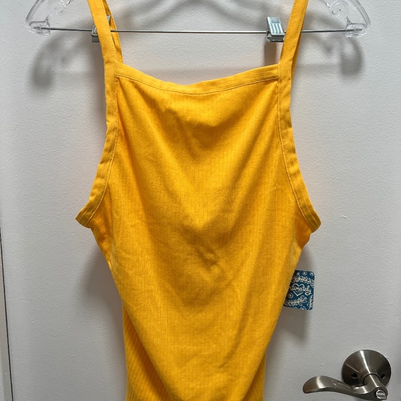 Free People Yellow Tank Top - Picture 1 of 3
